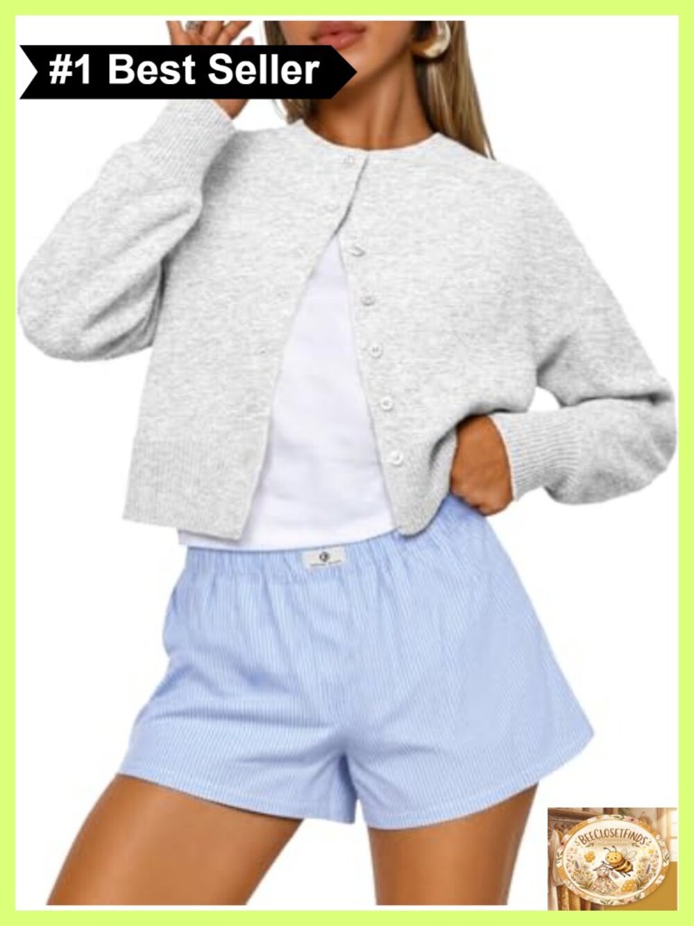 Cropped Cardigan Sweater Women's Lightweight Knit Relaxed Fit Fall Layering